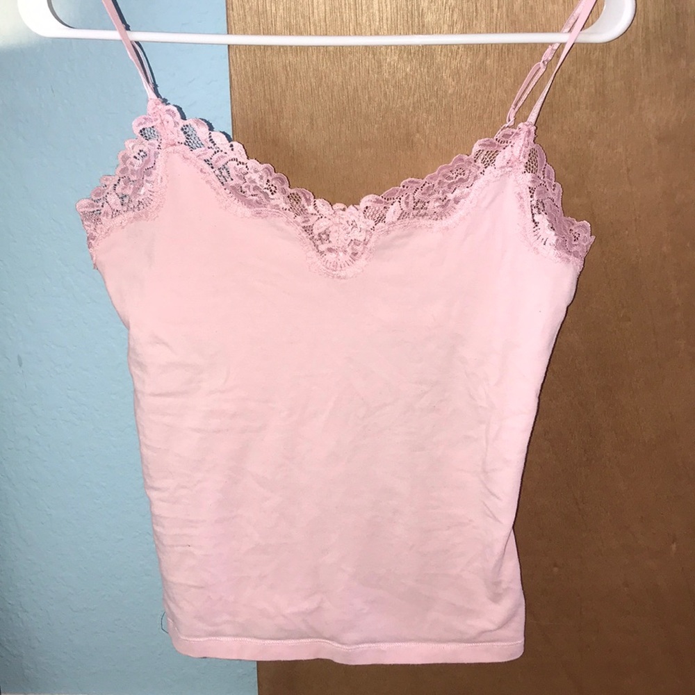 Pink Lacey tank top!
